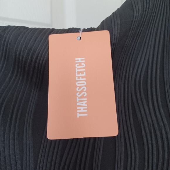 That's So Fetch Trami One Shoulder Cut Out Midi Dress Black 8/M NWT - Picture 9 of 14